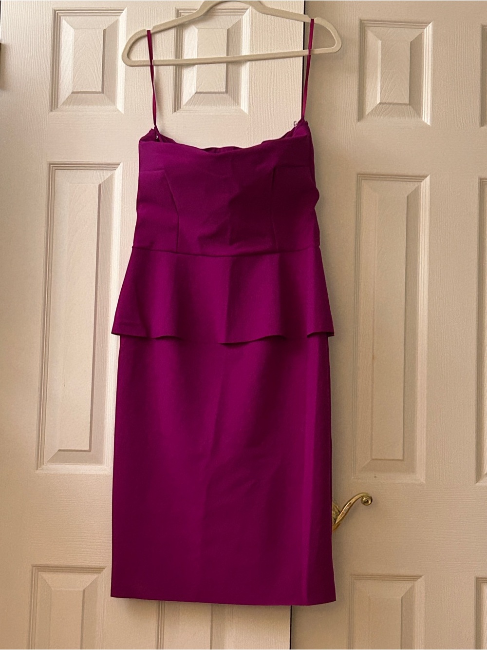 Authentic Chiara Boni La Petite Robe Cherubini Peplum Dress Magenta Purple IT 46